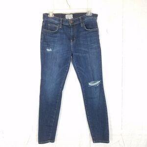Current Elliott mid-rise skinny distressed jeans